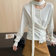 Asymmetric Button-Front Cardigan