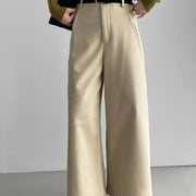 Pleated Straight-Leg Pants