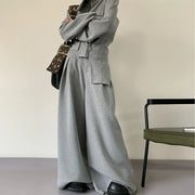 Zip-Front Jacket or Wide-Leg Pants