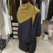 Contrast-Trim Quilted Jacket