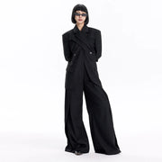 Asymmetric Double-Breasted Blazer