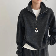 Zip-Neck Top and Pants Set