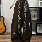 Graphic-Detail Wide-Leg Pants