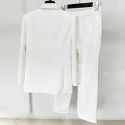 Tailored Blazer and Wide-Leg Pants Set