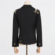 Safety-Pin Detail Blazer
