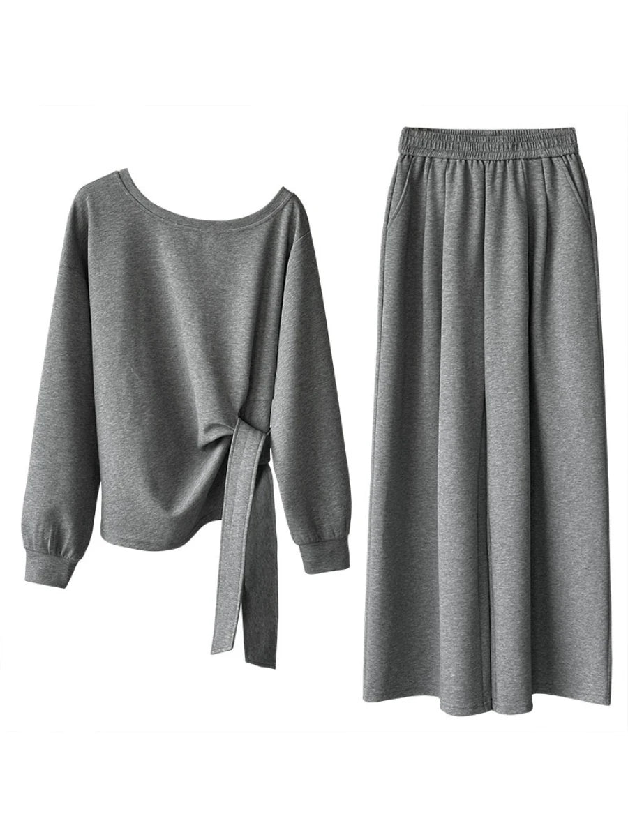 Asymmetric Top and Pants Set