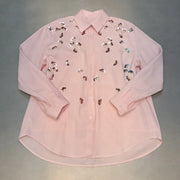 Scattered Floral Button-Up Shirt