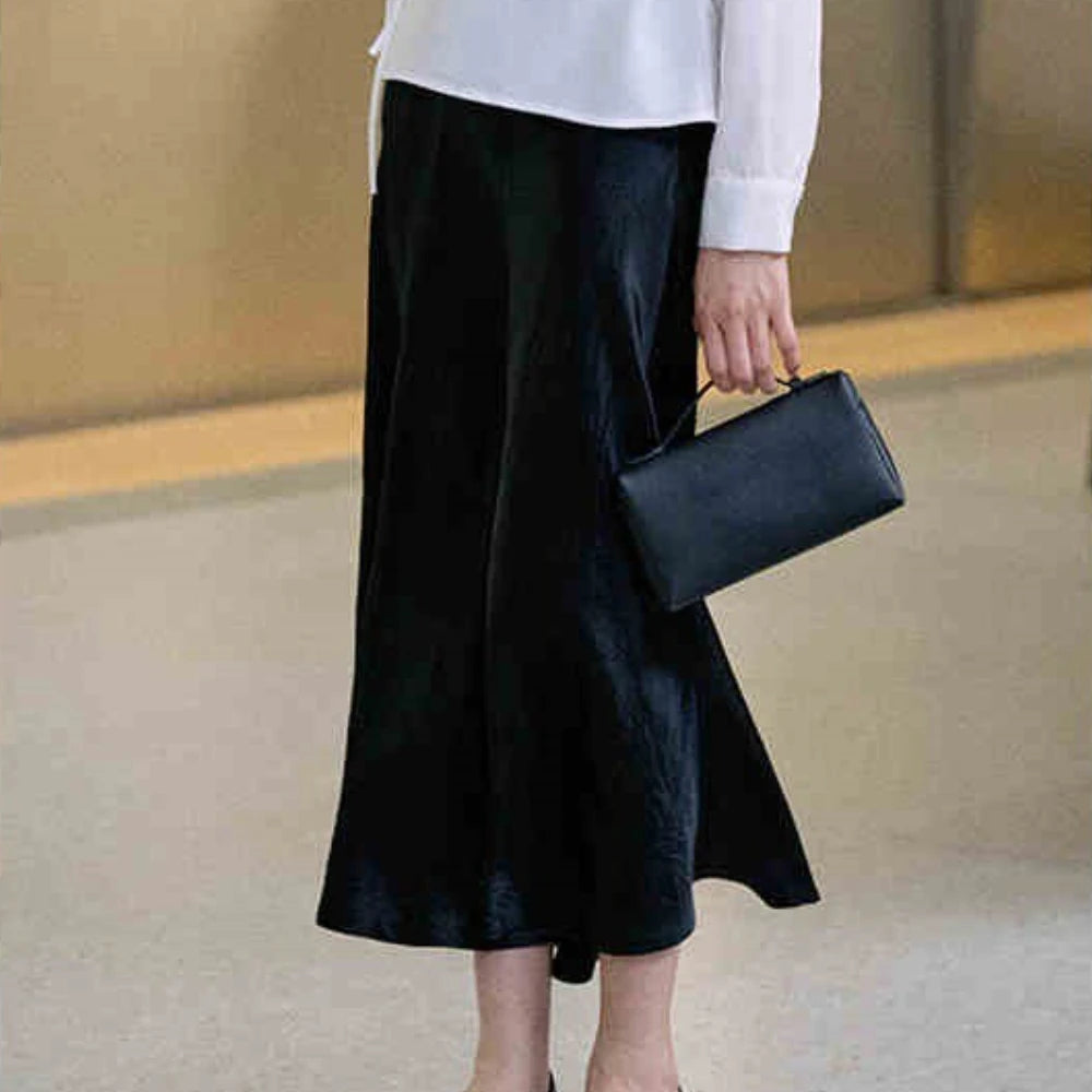 Flared-Hem Midi Skirt
