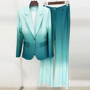 Ombre Blazer and Pants Set