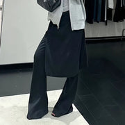 Wrap-Overlay Flared Pants