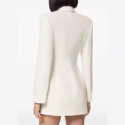 Double-Breasted Fitted Longline Blazer