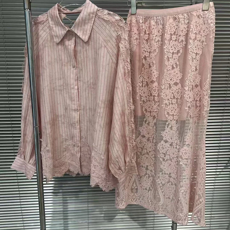 Striped Shirt or Lace Skirt