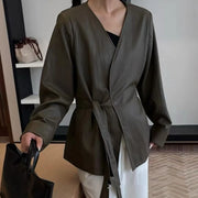 Tie-Waist Wrap Jacket