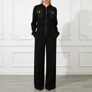 Ribbed Zip-Front Cardigan