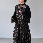 Butterfly-Motif Top and Skirt Set