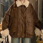 Fluffy-Trim Relaxed Jacket