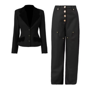 Button-Detail Blazer or Pants