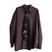 Floral Applique Button Shirt