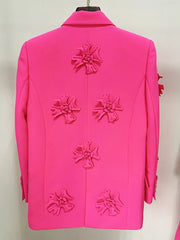 Floral Applique Blazer or Flared Pants