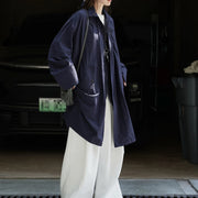 Relaxed Longline Zip-Up Jacket