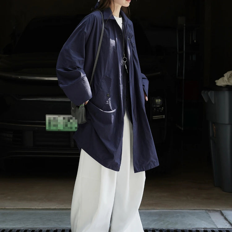 Relaxed Longline Zip-Up Jacket