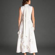 Floral Applique Sleeveless Dress