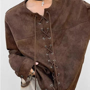 Lace-Up Long-Sleeve Jacket