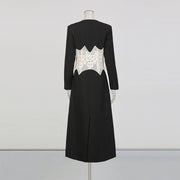 Lace-Waist Longline Coat