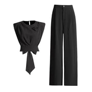 Tie-Waist Top and Pants Set