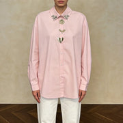 Embellished Button-Front Shirt