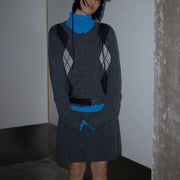 Argyle Round-Neck Sweater