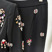 Embellished Jacket and Long Skirt Set