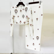 Embellished Jacket and Long Skirt Set