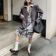 Collarless Single-Button Blazer