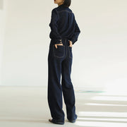 Collared Jacket, Jeans or Set
