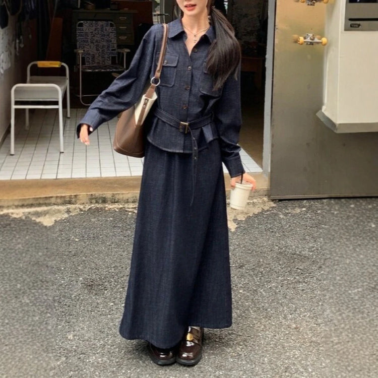 Collared Jacket or Long Skirt