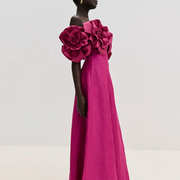 Ruffled Off-Shoulder Midi Dress