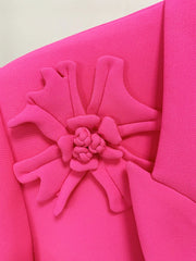 Floral Applique Blazer or Flared Pants