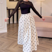Sheer Top or Polka-Dot Skirt