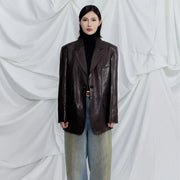 Glossy Relaxed Tailored Blazer