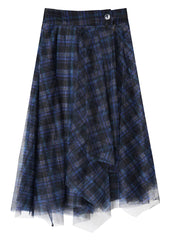 Plaid Layered A-Line Skirt