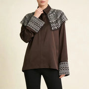 Embellished Shoulder-Panel Shirt