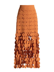 Disc-Trim Cutout Skirt