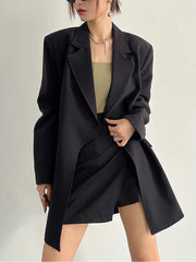 Single-Button Fitted Blazer