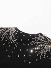 Embellished Cape Top and Pants Set