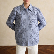 Floral Applique Long-Sleeve Shirt