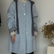 Round-Neck Patch-Pocket Coat