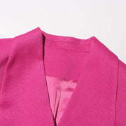 Statement-Button Shawl-Collar Blazer