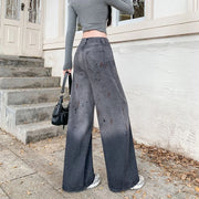 Embellished Wide-Leg Jeans