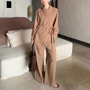 Asymmetric Shirt and Pants Set